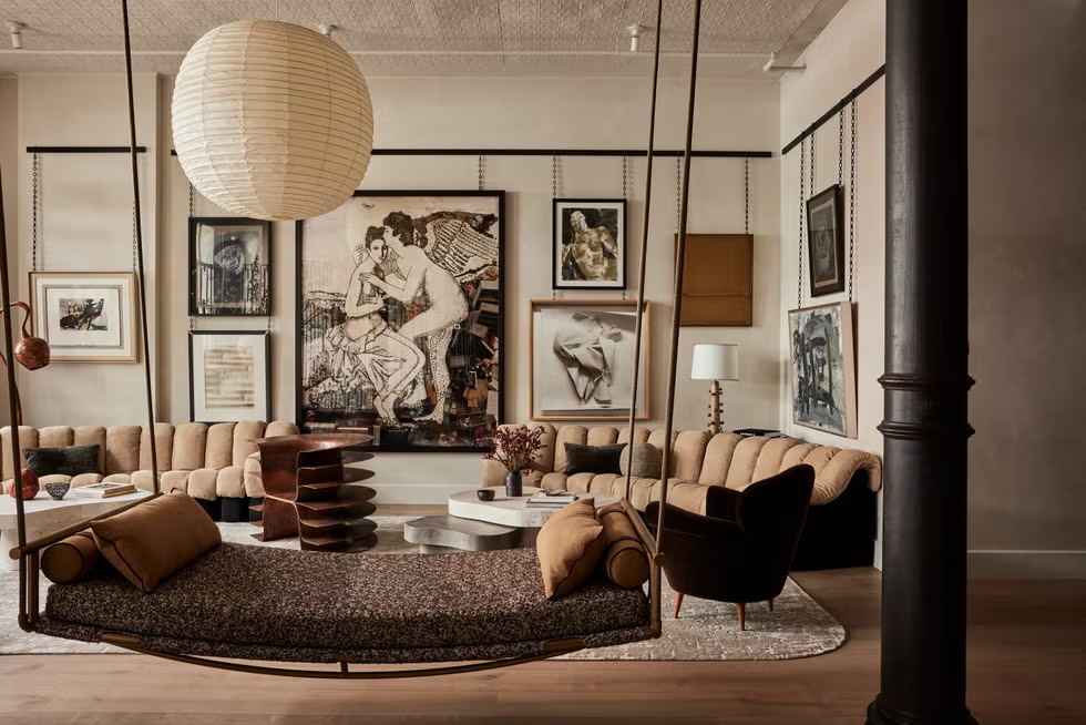 collector layering design photo alt="Home Decor & Design Ideas Fall/Winter 2025 living room"