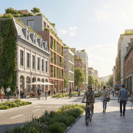a walkable neighborhood city center