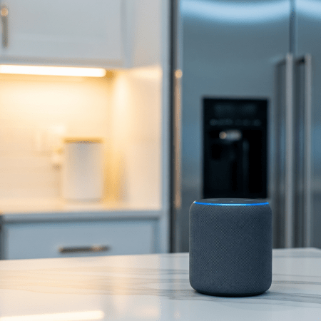 amazon echo on counter to create an affordable smart home starter kit